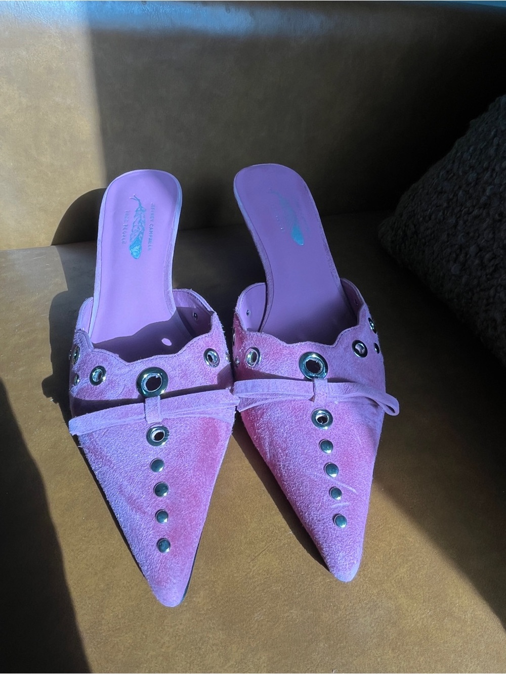 Jeffrey Campbell x Free People Arabella Heels Berry Pink Suede 6.5 - Picture 6 of 8
